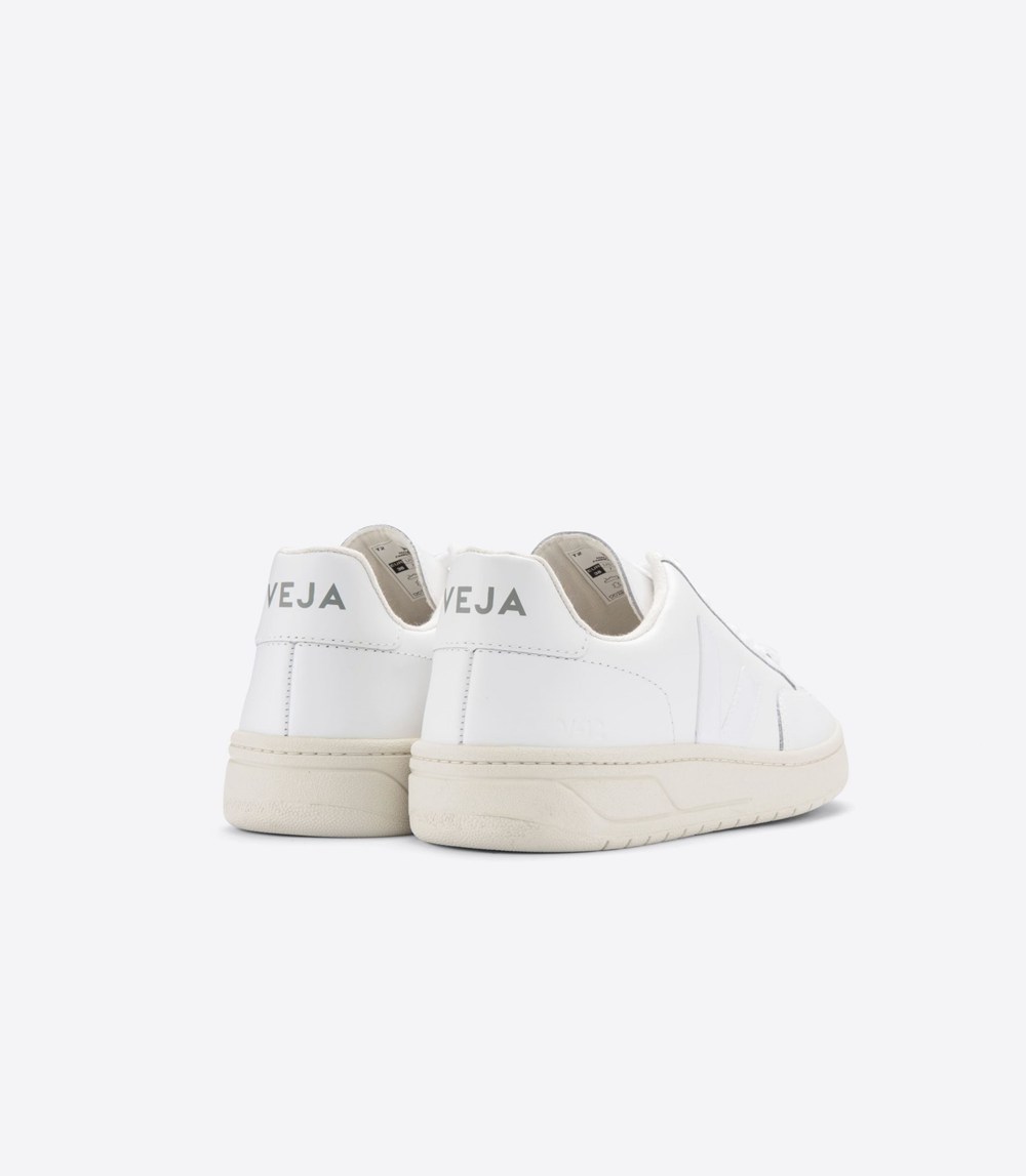 Veja Sneakers Mens - V-12 Leather - White - 3457OYCHS